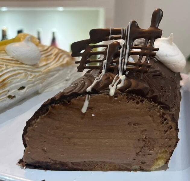 Tronco relleno nata cubierto Chocolate